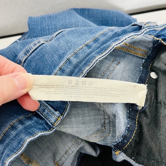 YMI Jeans Womens 11 / 30 Blue Flared Ripped Split Hems Pants High Rise Denim - Picture 8 of 10